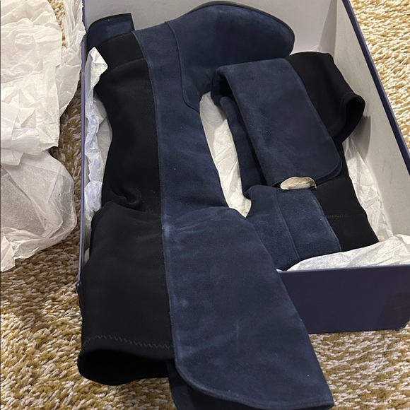 Stuart Weitzman Black and Blue Winter Boots - Picture 1 of 5